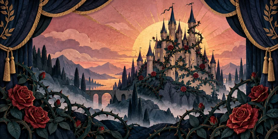 Original illustration for Sleeping Beauty - Waterfront Studio Panto
